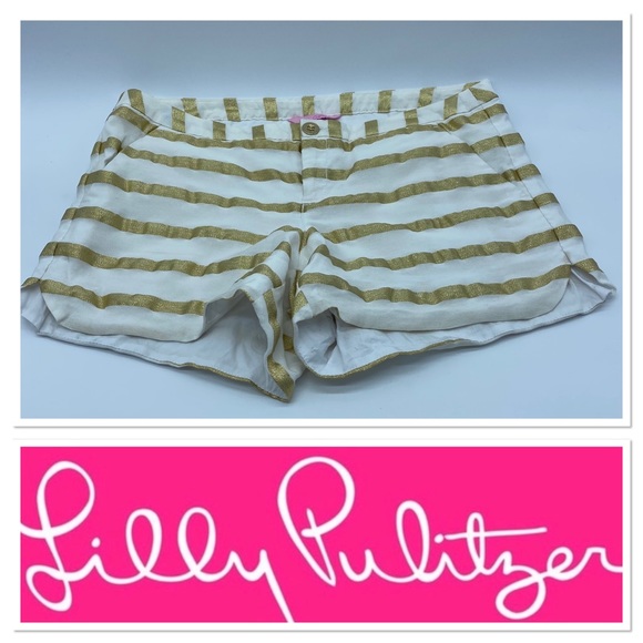 Lilly Pulitzer Pants - Lilly Pulitzer shorts with gold stripes